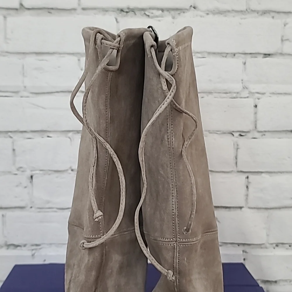 Stuart Weitzman Tiemodel Suede Leather Over-the-knee Boots In Taupe - NWT/NIB